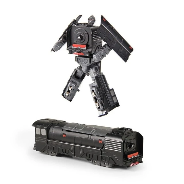 2 in 1 Metal robot and black locomotive foldable 12 cm.