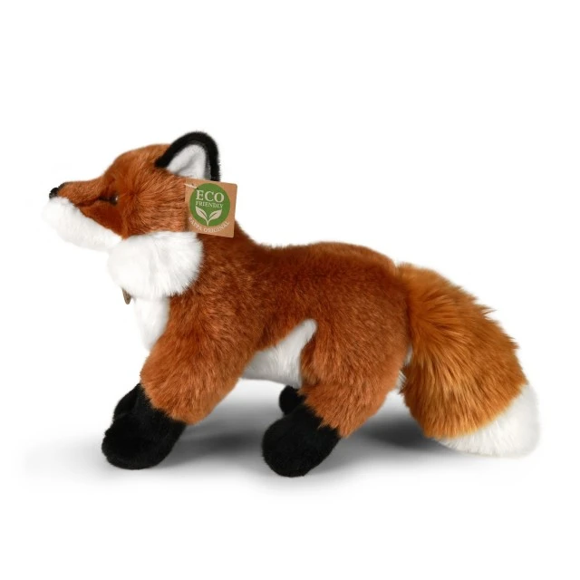 Plush fox standing 30 cm.
