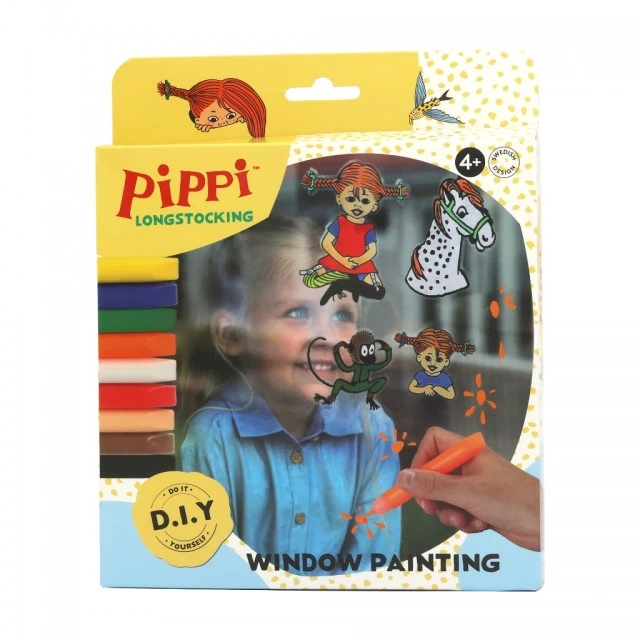 Window pictures Pippi Longstocking