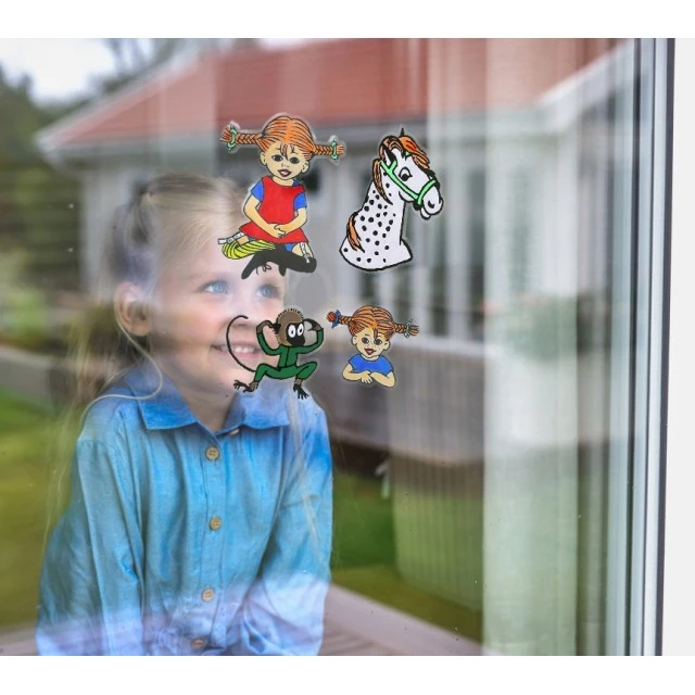 Window pictures Pippi Longstocking