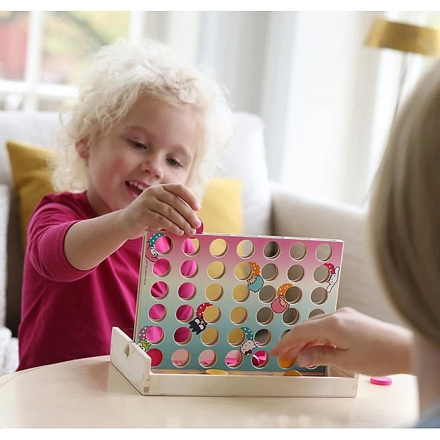 Wooden board game "Four in a row" Hello Kitty and friends