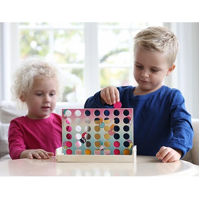 Wooden board game "Four in a row" Hello Kitty and friends