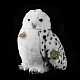 Plush White Owl with rotating head 28 cm.