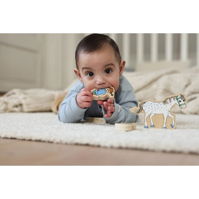 Set of wooden figures Pippi Longstocking