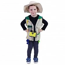 Theatrical set Explorer - vest hat binoculars magnifying glass whistle and compass