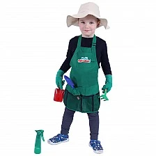 Gardener theater set - apron, hat, gloves, sprayer and tools