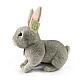 Plush Gray Bunny Sitting 23 cm. Soft Collection series