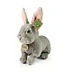 Plush Gray Bunny Sitting 23 cm. Soft Collection series