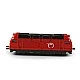 Metal locomotive ZSSK red 9 cm.
