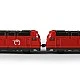 Metal locomotive ZSSK red 9 cm.