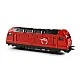 Metal locomotive ZSSK red 9 cm.