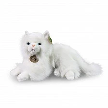 Plush White Persian Cat 30 cm. lying