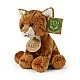 Plush kitten, ginger, sitting, 14 cm. Eco friends