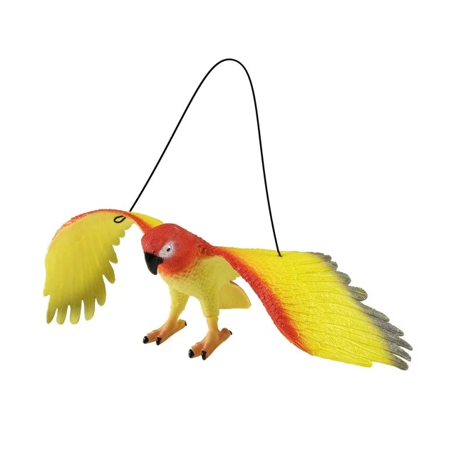 Parrot figurine /red/ 30 cm. with sound