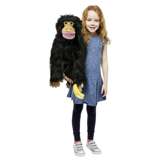 Theater puppet Big Chimpanzee with banana 60 cm.