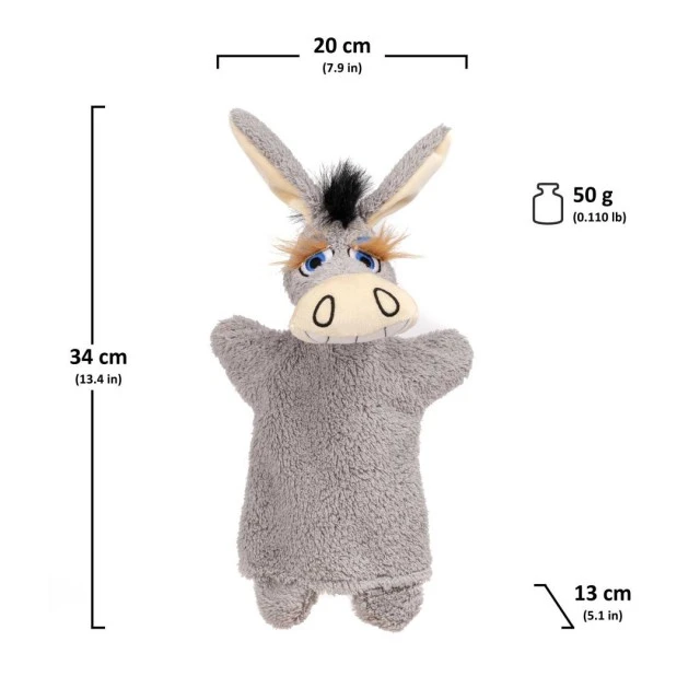 Crazy Donkey theater puppet 34 cm.