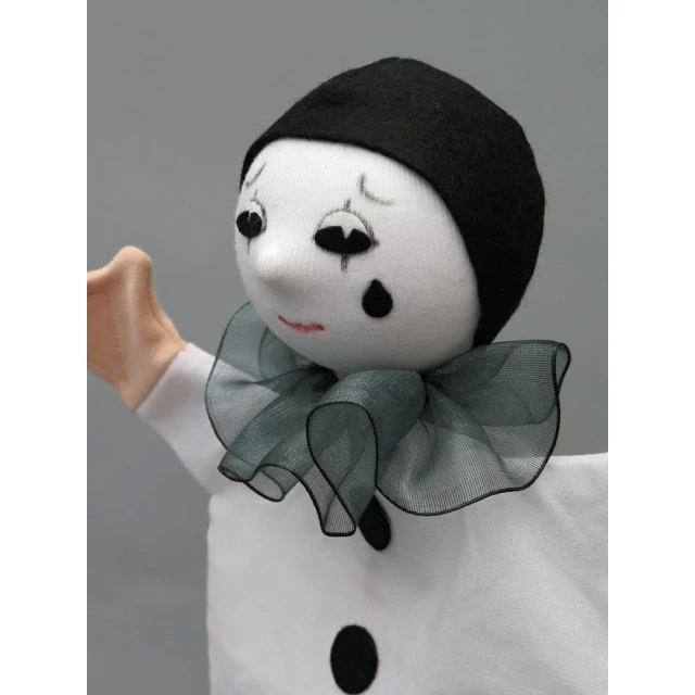 Pierrot theater puppet 25 cm.