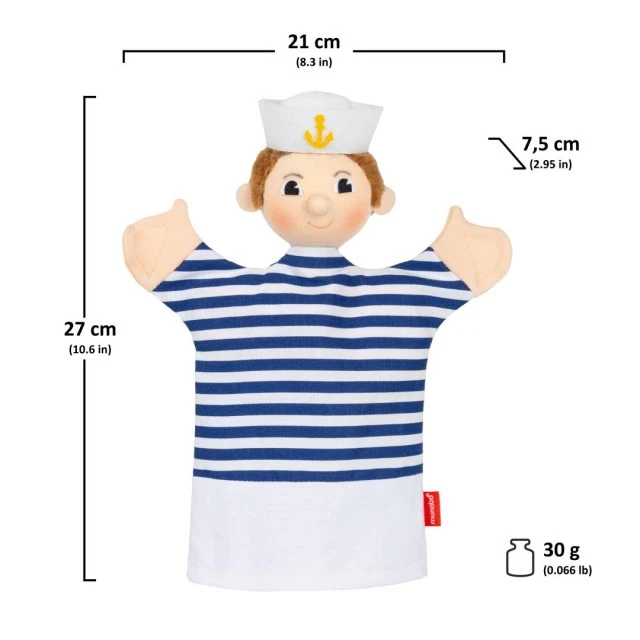 Кукла за театър Моряк 27 см.