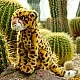 Plush Cheetah 28 cm. sitting series Eco Friends