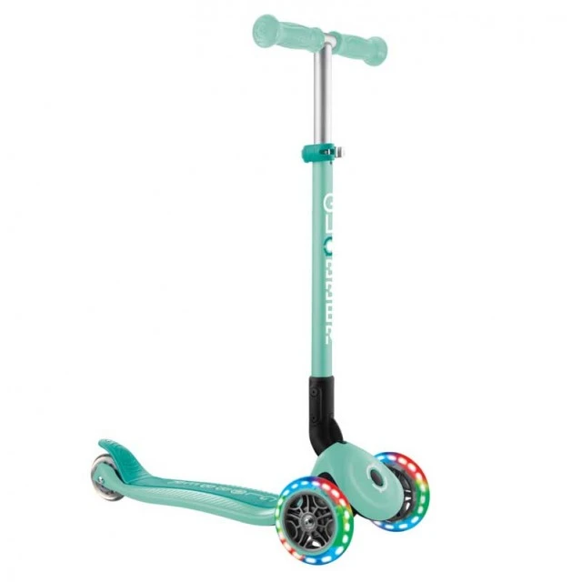 Folding scooter GLOBBER PRIMO FOLDABLE LIGHTS - mint green