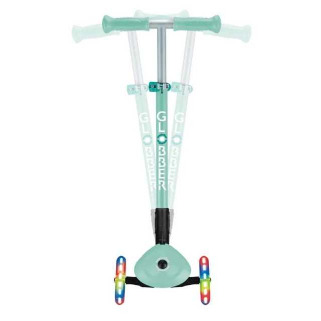 Folding scooter GLOBBER PRIMO FOLDABLE LIGHTS - mint green