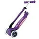 Folding scooter with light-up wheels ELITE LIGHTS – purple