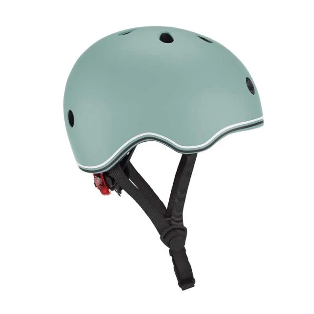 Globber Go Up Lights Kids Scooter Helmet, XXS/XS (45-51cm) - Green