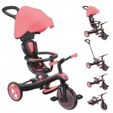4 in 1 GLOBBER EXPLORER TRIKE tricycle with canopy - pink