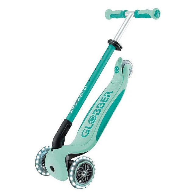 Scooter 5 in 1 GLOBBER GO UP DELUXE LIGHTS 360° - mint green