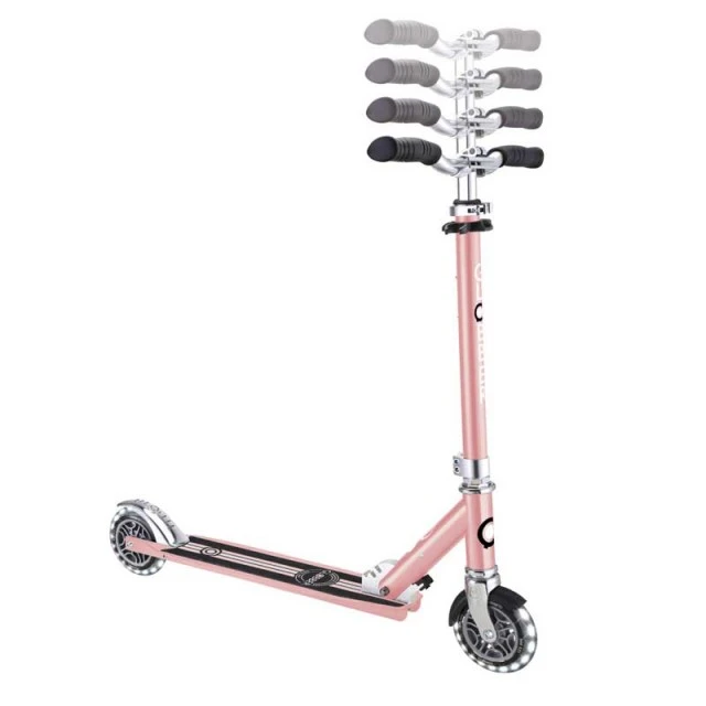Aluminum children’s scooter GLOBBER FLOW ELEMENT LIGHTS - rose gold