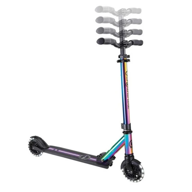 Aluminum children’s scooter GLOBBER FLOW ELEMENT LIGHTS - neochrome