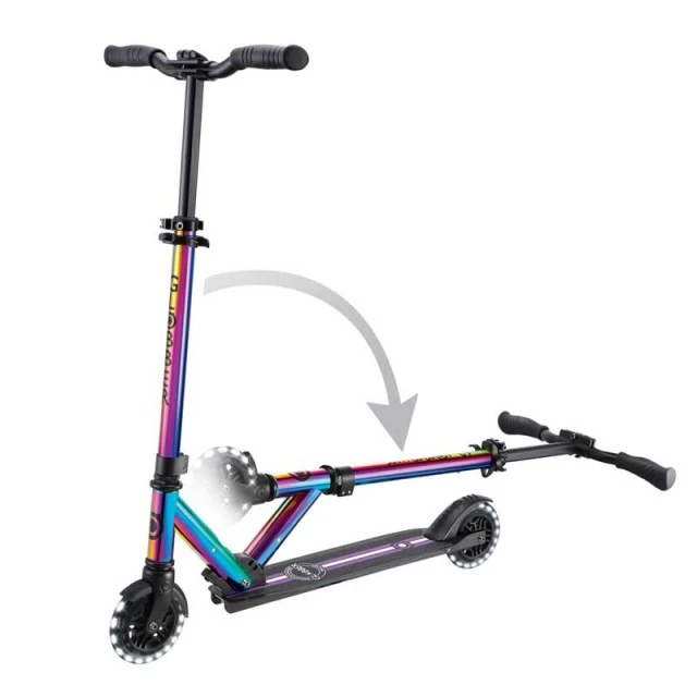 Aluminum children’s scooter GLOBBER FLOW ELEMENT LIGHTS - neochrome