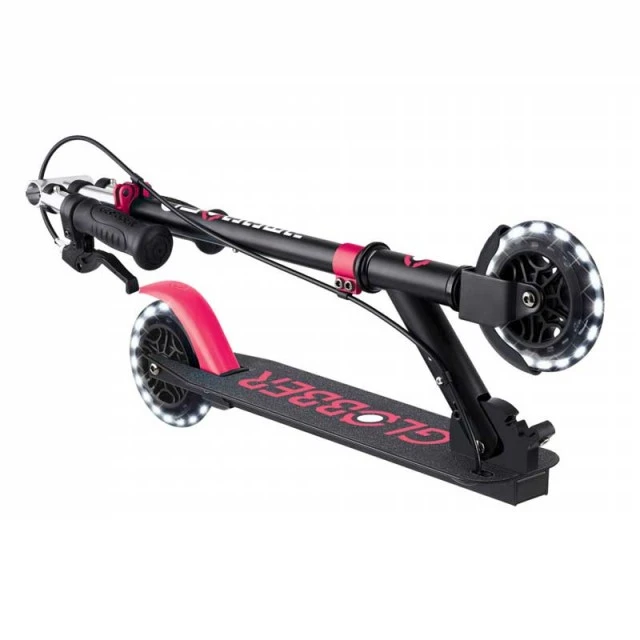 Тротинетка с ръчна спирачка FLOW ELEMENT JUNIOR LIGHTS, черна-розова