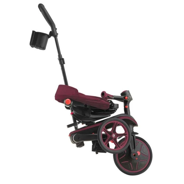 Детска триколка 4 в 1 GLOBBER EXPLORER TRIKE FOLDABLE, сгъваема, цвят бургунди