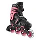 Children's roller skates with light-up wheels Globber, size 34-37, pink