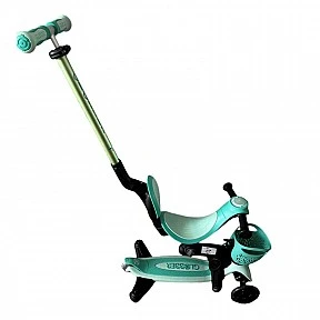 5 in 1 scooter GLOBBER BABY LEARN 360° FLASH LIGHTS - mint