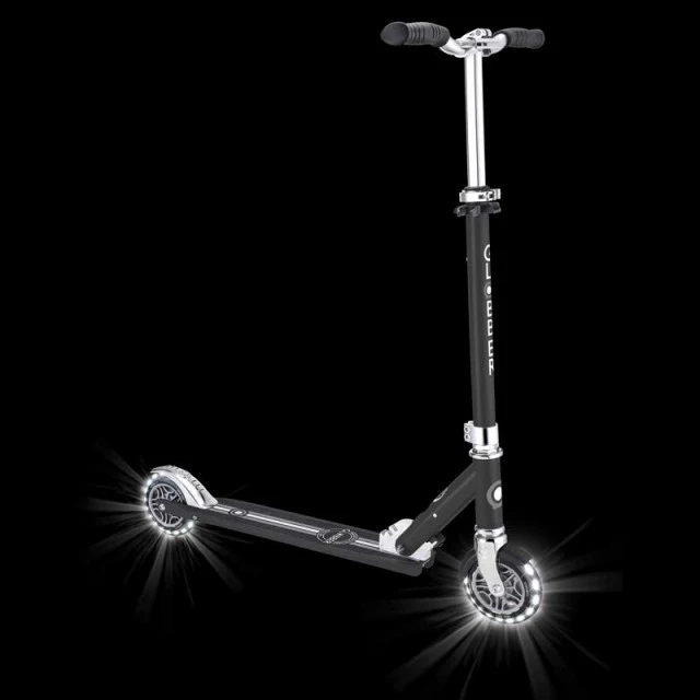 Aluminum children’s scooter GLOBBER FLOW ELEMENT LIGHTS - black