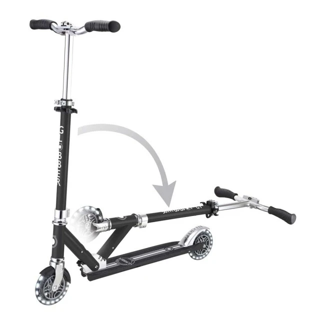 Aluminum children’s scooter GLOBBER FLOW ELEMENT LIGHTS - black
