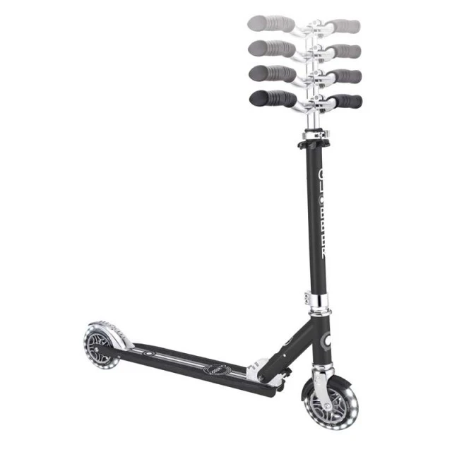 Aluminum children’s scooter GLOBBER FLOW ELEMENT LIGHTS - black