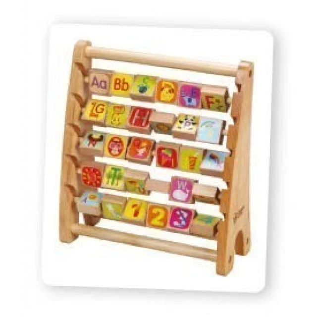 Alphabet abacus - a wooden toy for children