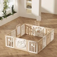 Baby fence with basketball hoop and drawing board - Owl