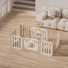 Baby fence with basketball hoop and activity board - Bear