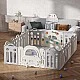 Baby fence with basketball hoop and activity board - Gray car