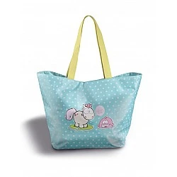 Beach bag with Theodor the Unicorn, blue