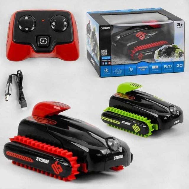 Amphibious car for moving on water and land, RC - green