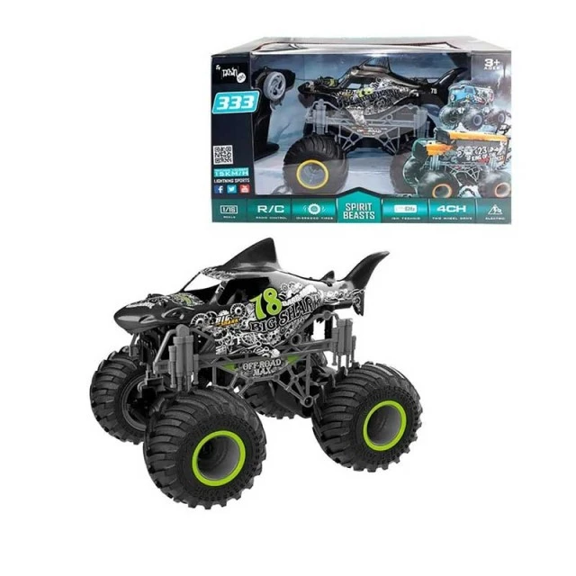 Jeep "Shark" for stunts, with remote control, gray 1:16