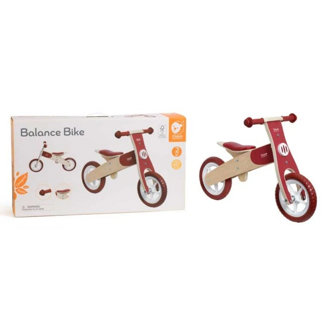 Wooden balance wheel Classic World in burgundy, 2+ years