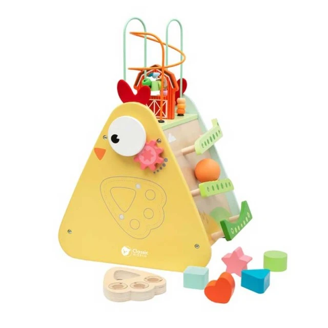 Wooden didactic cube - Rooster