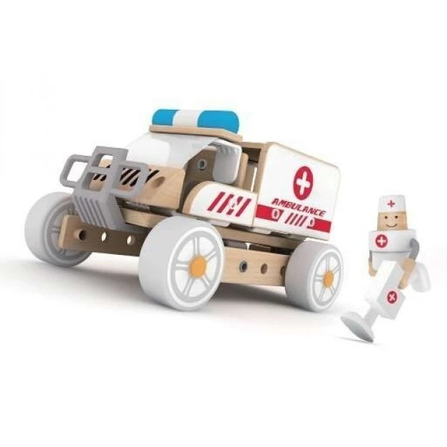 Wooden constructor for children - Ambulance