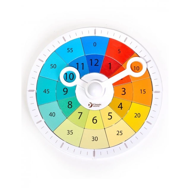 Wooden educational clock